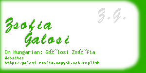 zsofia galosi business card